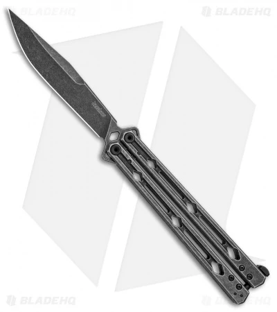 Kershaw Lucha Balisong Butterfly Knife Blackwash (4.5" Blackwash) 3 Kershaw Lucha Balisong Butterfly Knife Blackwash (4.5" Blackwash)