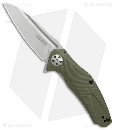 Kershaw Natrix A/O Sub-Frame Lock Knife OD Green G-10 (3.25" Stonewash) 7007OL 3 Kershaw Natrix A/O Sub-Frame Lock Knife OD Green G-10 (3.25" Stonewash) 7007OL