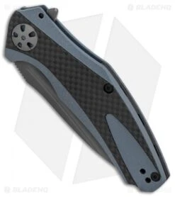 Kershaw Natrix Sub-Frame Lock Knife Blue G-10/Carbon Fiber (3.25" Gray) 7007CF 8 Kershaw Natrix Sub-Frame Lock Knife Blue G-10/Carbon Fiber (3.25" Gray) 7007CF -Blade HQ Kershaw Natrix Blue G10 CF Gray BHQ 80570 er spine