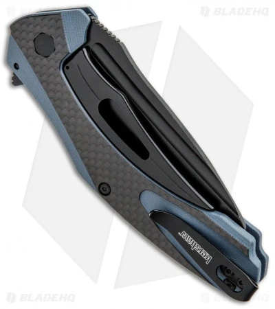 Kershaw Natrix XL Sub-Frame Lock Knife Blue G-10/CF (3.75" Black) 7008CFBLK 5 Kershaw Natrix XL Sub-Frame Lock Knife Blue G-10/CF (3.75" Black) 7008CFBLK - Image 3