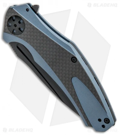 Kershaw Natrix XL Sub-Frame Lock Knife Blue G-10/CF (3.75" Black) 7008CFBLK 4 Kershaw Natrix XL Sub-Frame Lock Knife Blue G-10/CF (3.75" Black) 7008CFBLK - Image 2