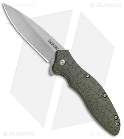 Kershaw Oso Sweet Assisted Opening Knife OD Green (3" Stonewash) 1830ODSW 3 Kershaw Oso Sweet Assisted Opening Knife OD Green (3" Stonewash) 1830ODSW