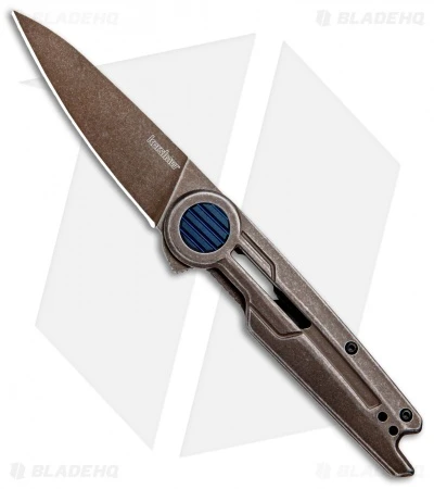 Kershaw Parsec Frame Lock Knife Brown PVD Stainless Steel (3" Brown SW) 2035 3 Kershaw Parsec Frame Lock Knife Brown PVD Stainless Steel (3" Brown SW) 2035