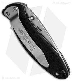 Kershaw Scallion Assisted Opening Knife Black GFN (2.25" Bead Blast Serr) 1620ST -Blade HQ Kershaw Scallion Assisted Opening Knife Black GFN 2in Bead Blast Serr BHQ 6782 td side