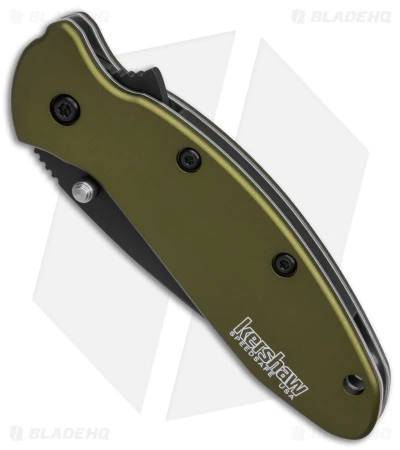 Kershaw Scallion Assisted Opening Knife Olive (2.25" Black) 1620OLBLK 4 Kershaw Scallion Assisted Opening Knife Olive (2.25" Black) 1620OLBLK - Image 2