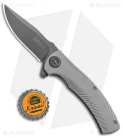 Kershaw Seguin Assisted Opening Frame Lock Knife Gray (3.1" Gray) 3490 -Blade HQ Kershaw Seguin SA FL Gray Gray 3490 BHQ 94082 jr bottlecap