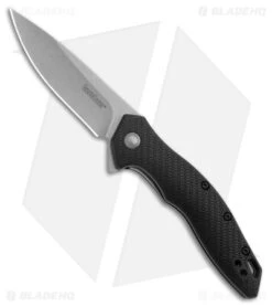 Kershaw Shoreline Liner Lock Assisted Knife Black FRN (3.25" Stonewash) 1845