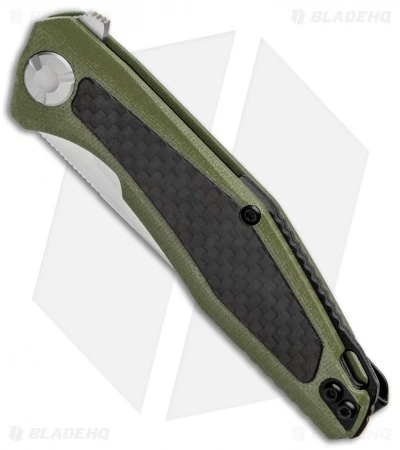 Kershaw Sinkevich Atmos Liner Lock Knife OD Green G-10/Carbon Fiber (3" Satin) 4 Kershaw Sinkevich Atmos Liner Lock Knife OD Green G-10/Carbon Fiber (3" Satin) - Image 2