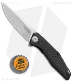 Kershaw Sinkevich Atmos Liner Lock Knife Black G-10/Carbon Fiber (3" Satin) 4037 9 Kershaw Sinkevich Atmos Liner Lock Knife Black G-10/Carbon Fiber (3" Satin) 4037 -Blade HQ Kershaw Sinkevich Atoms Black G10 CF satin BHQ 80582 er bottlecap