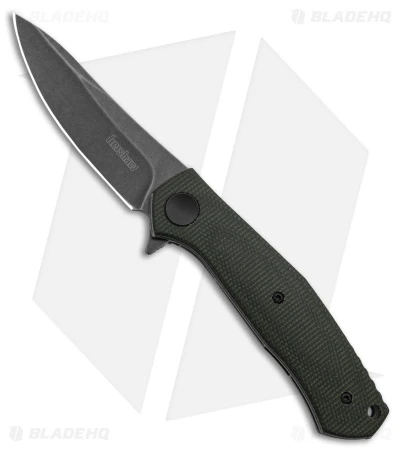 Kershaw Sinkevich Concierge Liner Lock Knife Green Micarta (3.25" Black SW) 3 Kershaw Sinkevich Concierge Liner Lock Knife Green Micarta (3.25" Black SW)