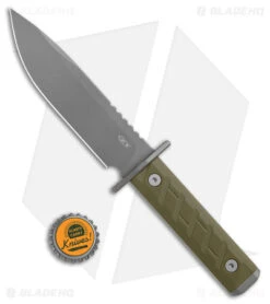 Zero Tolerance 6 Fixed Blade Knife OD Green G-10 (6" Gray CPM 3V) ZT 0006 -Blade HQ Kershaw ZT 6 Fixed Blade Olive G 10 BB BHQ 178517 jr bottlecap