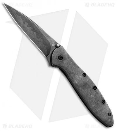 Kershaw Leek Composite Assisted Opening Knife (3" Blackwash) 1660CBBW 3 Kershaw Leek Composite Assisted Opening Knife (3" Blackwash) 1660CBBW