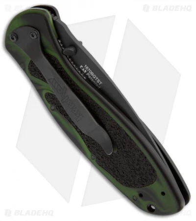 Kershaw Blur Tanto Assisted Opening Knife Green (3.375" Black Serr) 1670BGTST 4 Kershaw Blur Tanto Assisted Opening Knife Green (3.375" Black Serr) 1670BGTST - Image 2