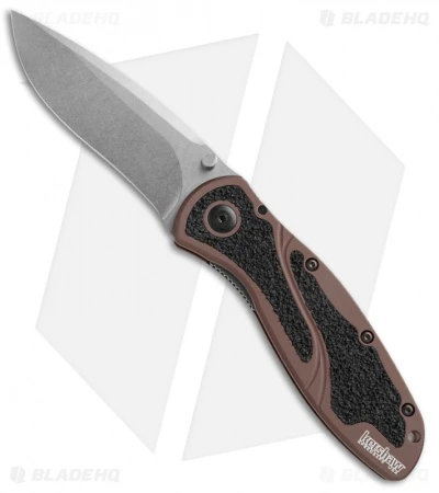 Kershaw Blur Assisted Opening Knife Brown (Stonewash Elmax) 1670SWBR 3 Kershaw Blur Assisted Opening Knife Brown (Stonewash Elmax) 1670SWBR