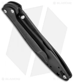 Kershaw Leek Assisted Opening Knife Black (3" Damascus) 1660DAMBK 10 Kershaw Leek Assisted Opening Knife Black (3" Damascus) 1660DAMBK -Blade HQ kershaw black damascus plain 1660damckt leek side