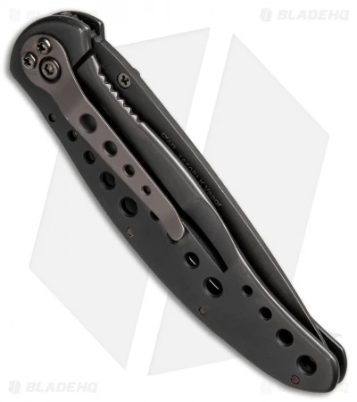 Kershaw Vapor II Frame Lock Knife Black SS (3.5" Black Serr) 5 Kershaw Vapor II Frame Lock Knife Black SS (3.5" Black Serr) - Image 3