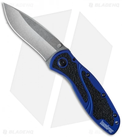 Kershaw Blur Assisted Opening Knife Navy Blue (3.375" Stonewash) 1670NBSW 3 Kershaw Blur Assisted Opening Knife Navy Blue (3.375" Stonewash) 1670NBSW