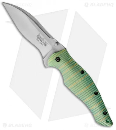 Kershaw Bump Assisted Opening Knife Green Titanium (3.5" Satin) 1590GR 3 Kershaw Bump Assisted Opening Knife Green Titanium (3.5" Satin) 1590GR