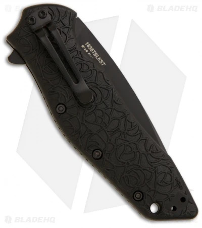Kershaw Kuro Tanto Assisted Opening Knife (3.125" Black Serr) 1835TBLKST 4 Kershaw Kuro Tanto Assisted Opening Knife (3.125" Black Serr) 1835TBLKST - Image 2