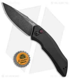 Kershaw Launch 1 Automatic Knife Black Aluminum (3.4" BlackWash) 7100BW -Blade HQ kershaw launch 1 blackwash 7100BW BHQ 27374 jr bottlecap