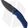 Kershaw Launch 1 Automatic Knife Blue Aluminum (3.4" BlackWash) 7100BLUBW -Blade HQ kershaw launch auto 1 blackwash blue cm