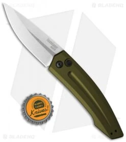 Kershaw Launch 2 Automatic Knife OD Green Aluminum (3.4" Stonewash) 7200SWOL -Blade HQ kershaw launch auto 2 sw 7200swol cm bhq 32693 jr bottlecap