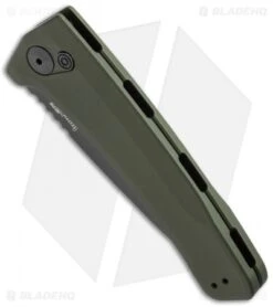 Kershaw Launch 3 Automatic Knife OD Green Aluminum (3.4" Black) 7300BLKOL 6 Kershaw Launch 3 Automatic Knife OD Green Aluminum (3.4" Black) 7300BLKOL -Blade HQ kershaw launch auto 3 black 7300blkol bottom cm