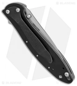 Kershaw Leek Assisted Opening Knife Black (3" Bead Blast Serr) 1660C27ST -Blade HQ kershaw leek black bb KS1660C27ST BHQ 49610 er side