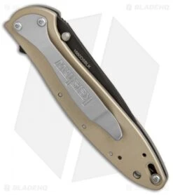 Kershaw Leek Assisted Opening Knife Desert Sand (3" Black) 1660DSBLK -Blade HQ kershaw leek desert sand KS1660DSBLK BHQ 49608 er side