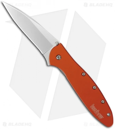 Kershaw Leek Assisted Opening Knife Orange (3" Bead Blast) 1660OR 3 Kershaw Leek Assisted Opening Knife Orange (3" Bead Blast) 1660OR