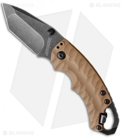 Kershaw Shuffle II Tanto Liner Lock Knife Tan (2.25" BlackWash) 8750TTANBW 3 Kershaw Shuffle II Tanto Liner Lock Knife Tan (2.25" BlackWash) 8750TTANBW