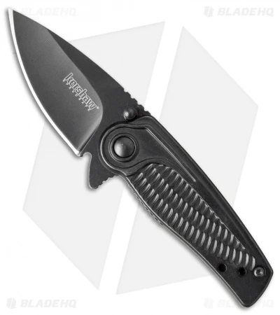 Kershaw Spoke Assisted Opening Flipper Knife (2" Black) 1313BLK 3 Kershaw Spoke Assisted Opening Flipper Knife (2" Black) 1313BLK